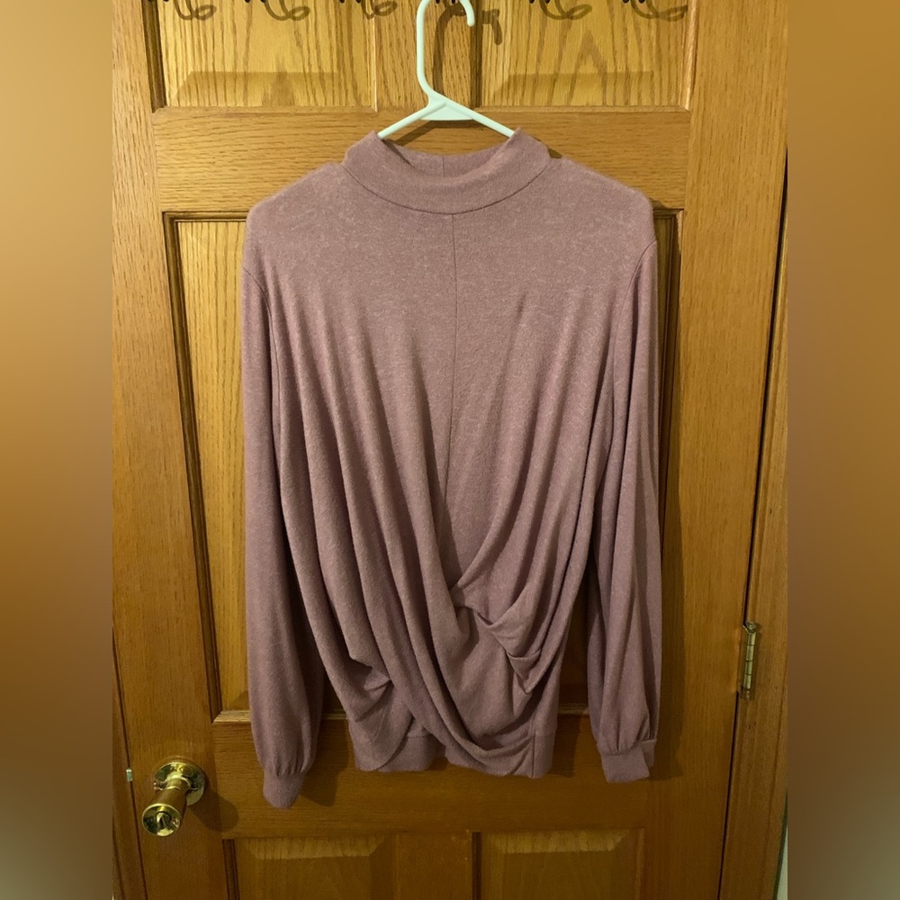 Loft Pink Wrap Soft Knit Sweater